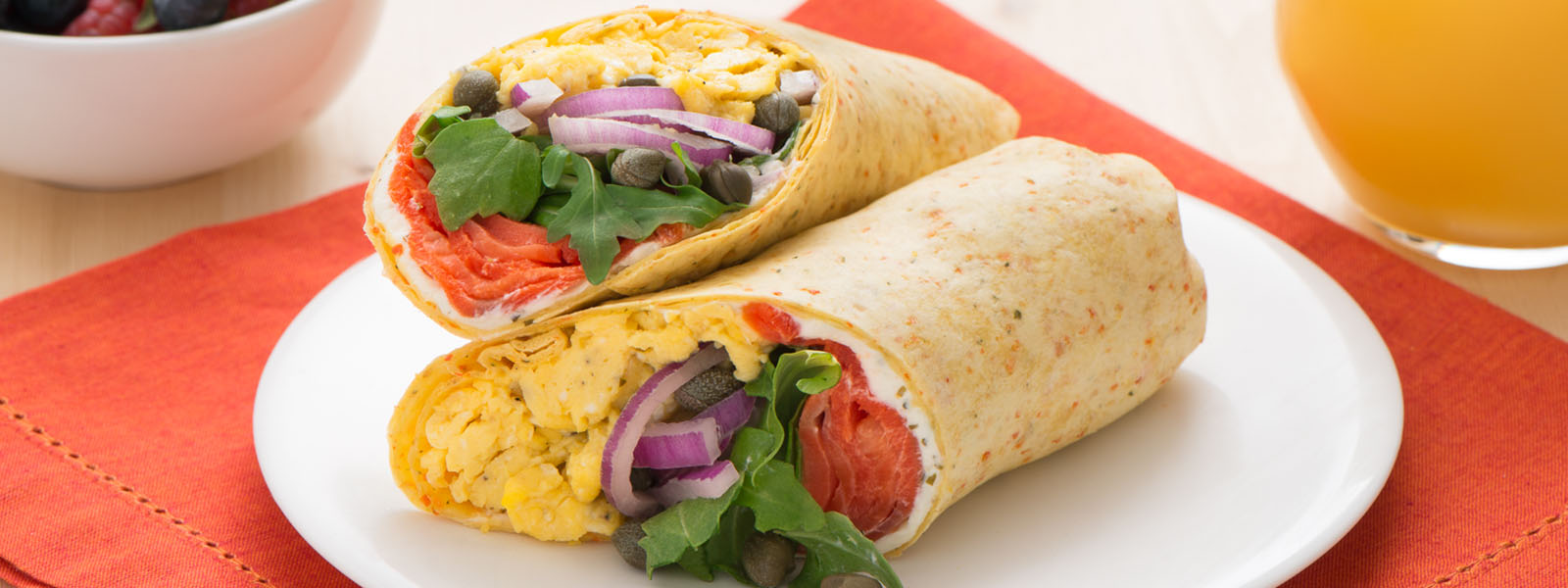 Smoked Salmon and Scrambled Egg Breakfast Wrap | Dempster's