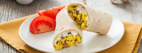 Mushroom Scrambled Egg Burrito | Dempster's