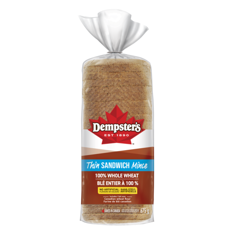 Dempster&#039;s® Xtra™ Thin Slice 100% Whole Wheat Sandwich Bread