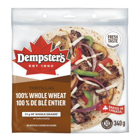 Dempster’s® 100% Whole Wheat Medium Tortillas