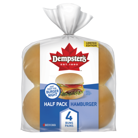 Dempster’s® Original Hamburger Buns, Pack of 4