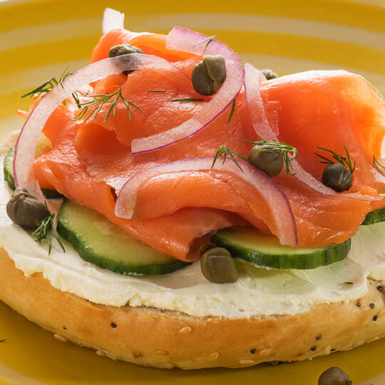 Classic Cream Cheese And Lox Bagel