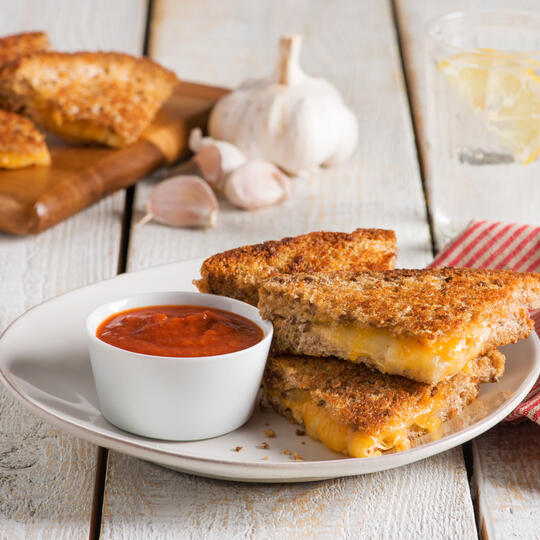 Garlic Bread Grilled Cheese Sandwich Recipe