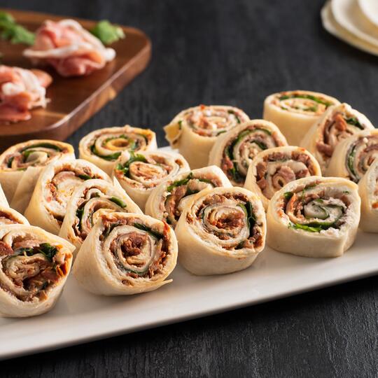 Prosciutto, Goat Cheese and SunDried Tomato Pesto Roll-Ups | Dempster's