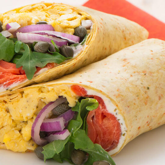 High Protein Salmon and Egg Wrap Recipe