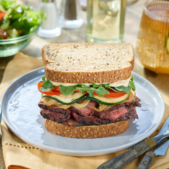 Steak, Zucchini &amp; Arugula Sandwich Recipe
