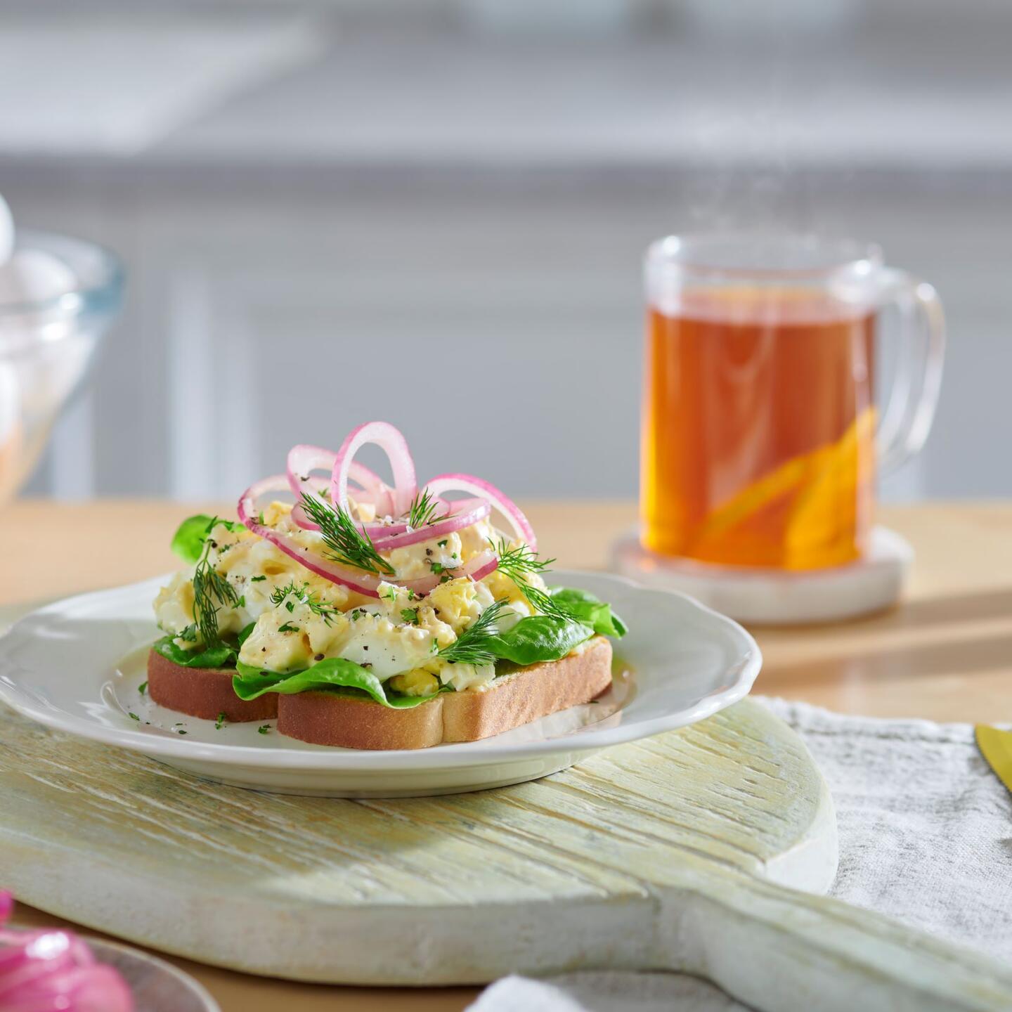 Open-Faced Egg Salad Sandwich