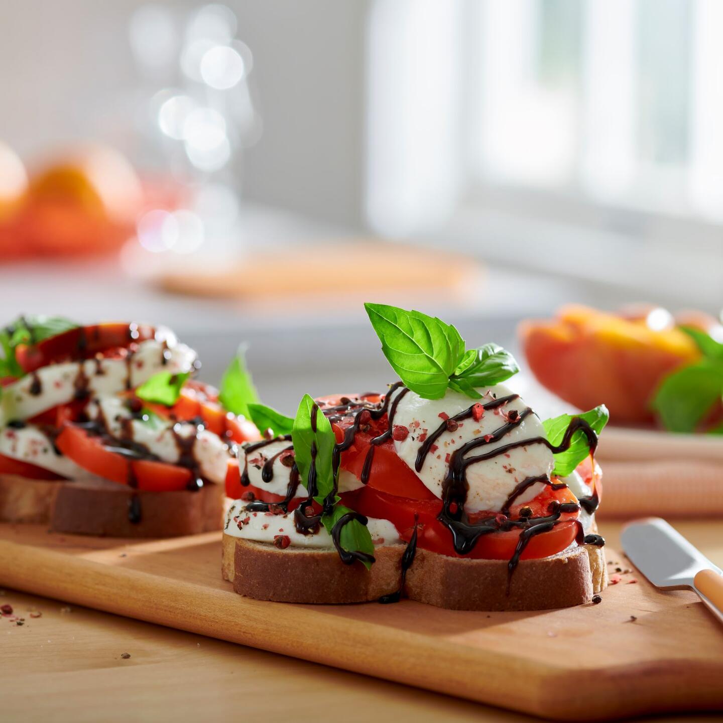 Open-Faced Caprese Sandwiches