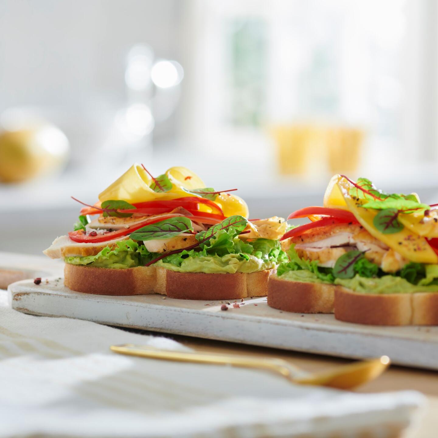 Open-faced Chicken Sandwiches