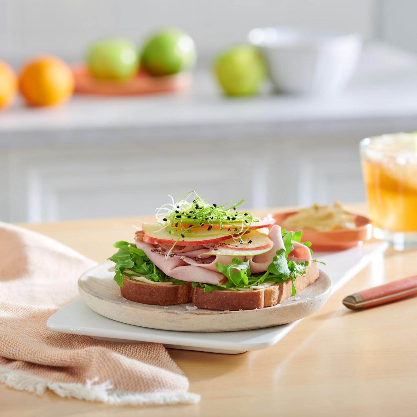 Open-faced Ham Sandwich