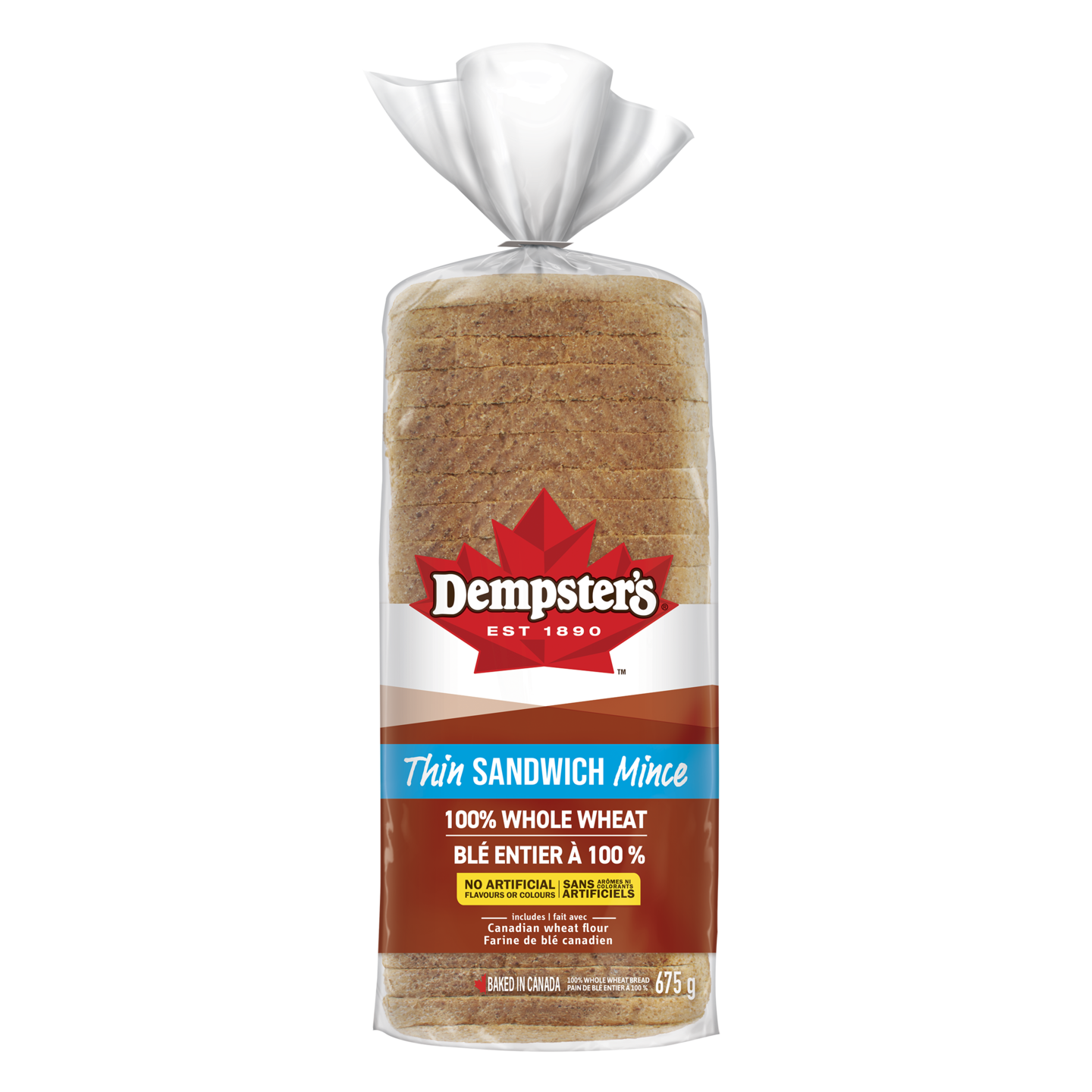 Dempster&#039;s® Xtra™ Thin Slice 100% Whole Wheat Sandwich Bread