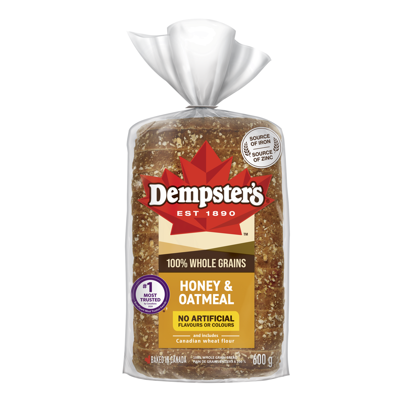 Dempster’s® 100% Whole Grains Honey &amp; Oatmeal Bread