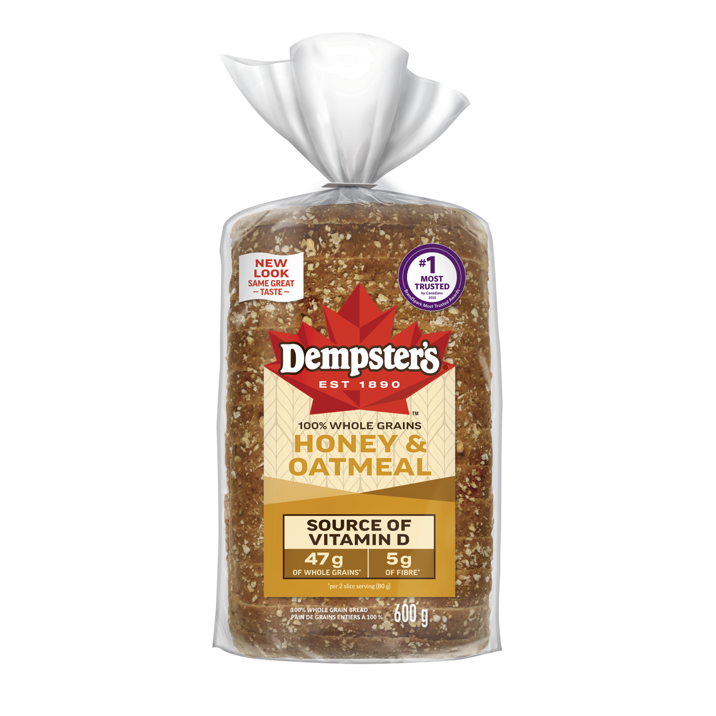 Dempster&#039;s® 100% Whole Grains Honey &amp; Oatmeal Bread