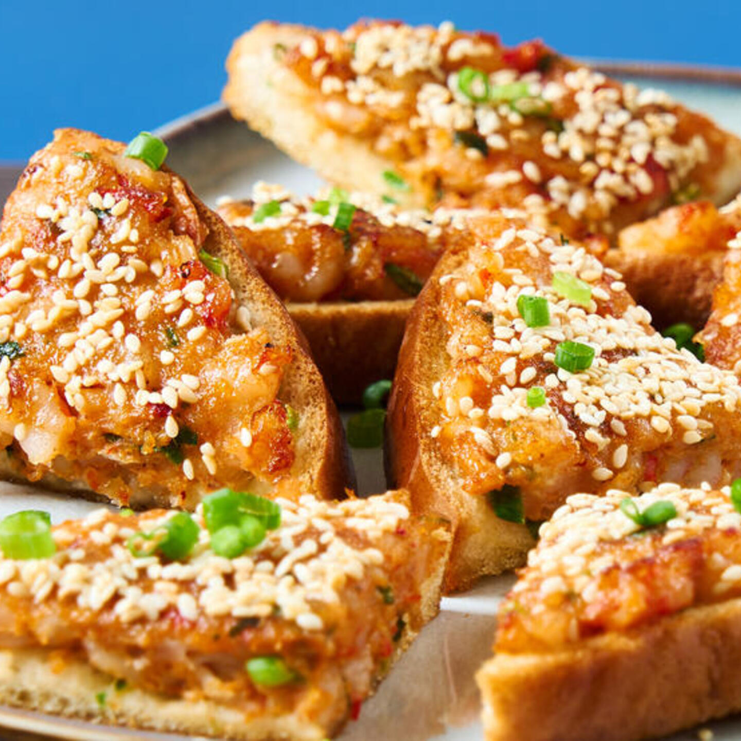 Sesame Crab and Shrimp Toasts Recipe