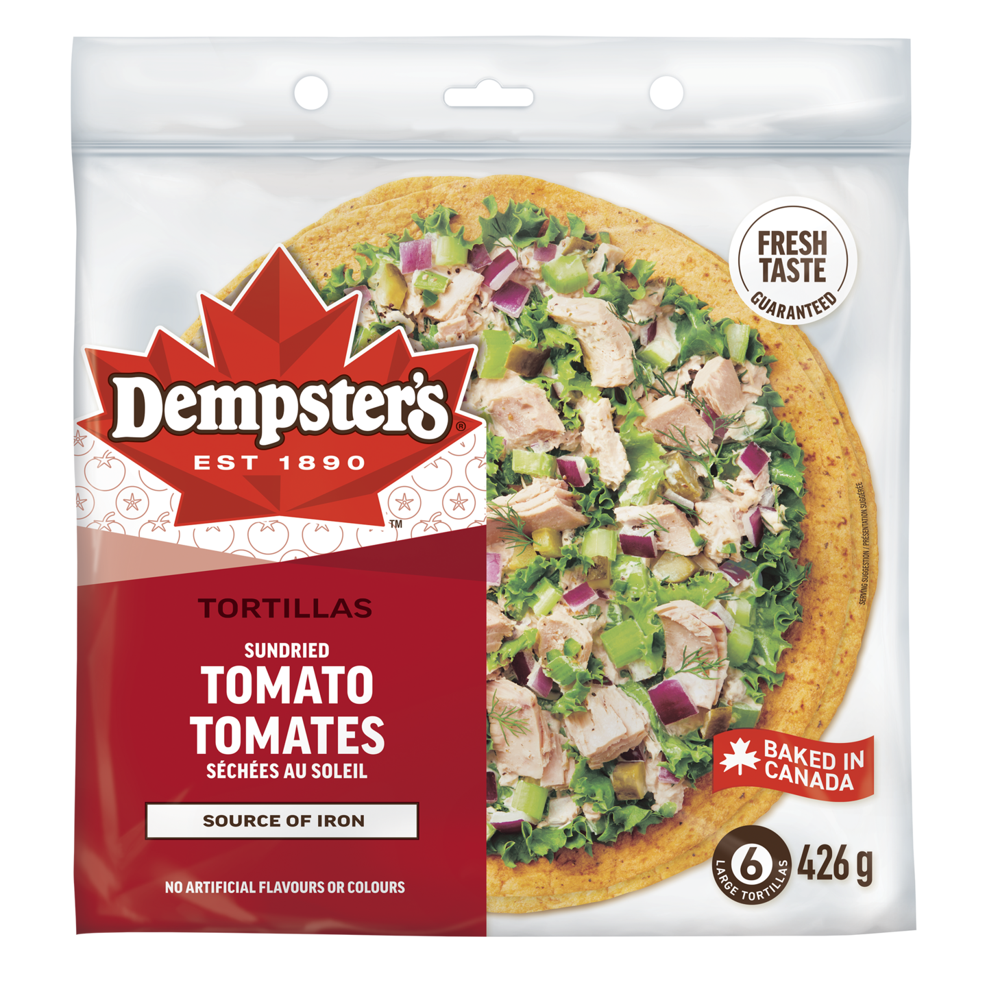 Dempster’s® Sundried Tomato Large Tortillas