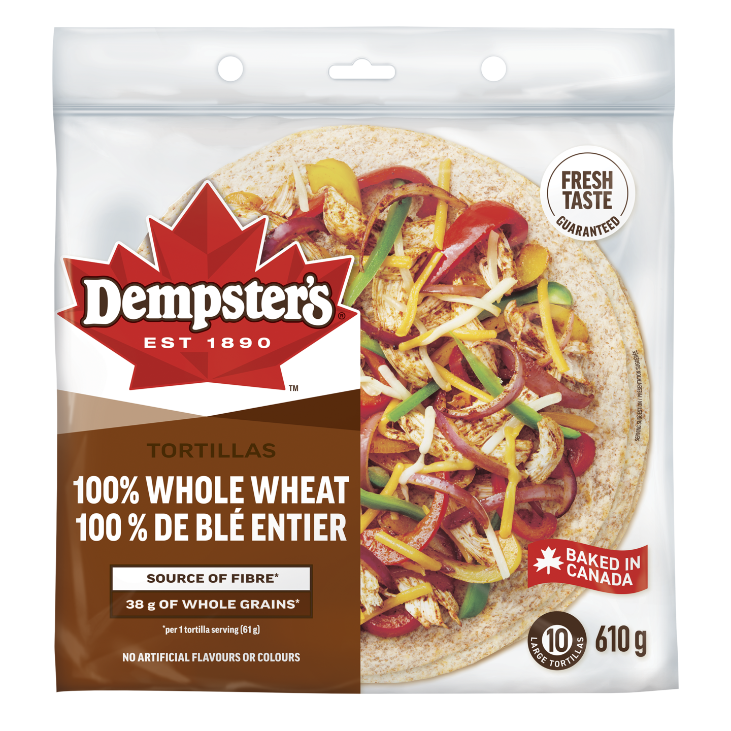 Dempster’s® 100% Whole Wheat Large Tortillas